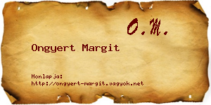 Ongyert Margit névjegykártya