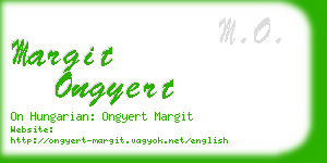 margit ongyert business card